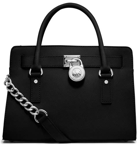 michael kors hamilton bag with silver hardware|Michael Kors Hamilton satchel bag.